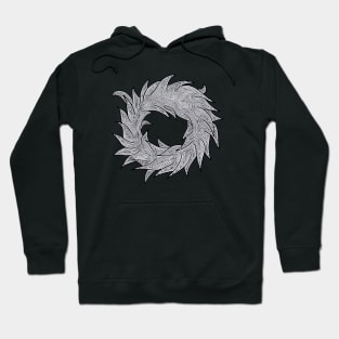 Wreath (black and white) Hoodie